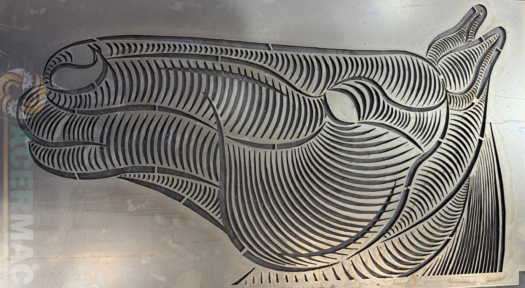 Fabricacion de cuadro decorativo en corte laser en acero
