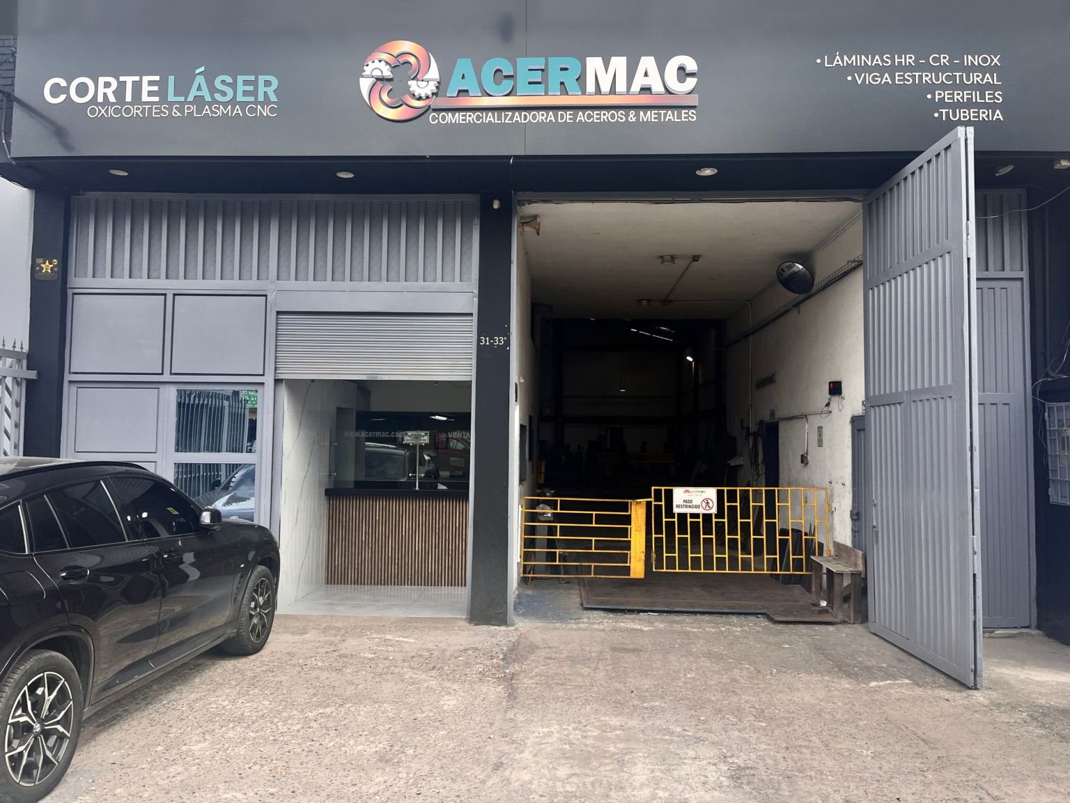 Punto físico de Acermac sas . Servicio de corte laser, oxicorte y plasma cnc en Bogota. Viga estructural, perfiles, tuberia ubicado en el barrio Carvajal