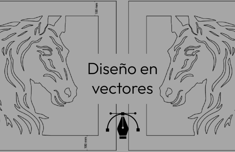 diseño digital vectorizado de dibujo de caballos para corte laser