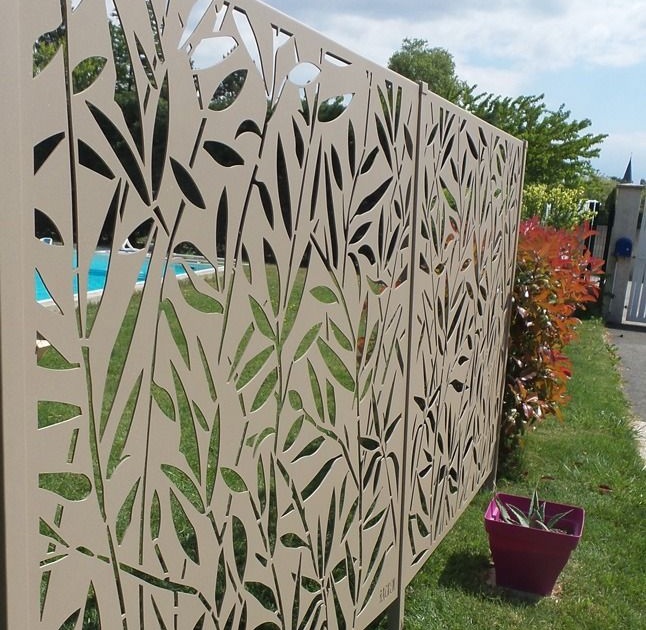 panel divisorio en acero para jardin